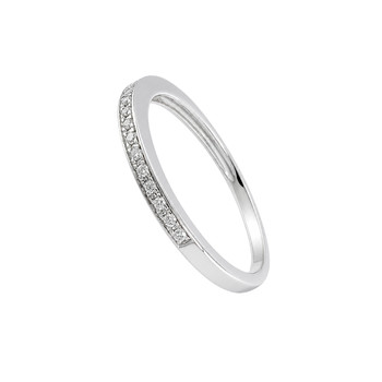 Second-hand gold ring 375 white diamonds