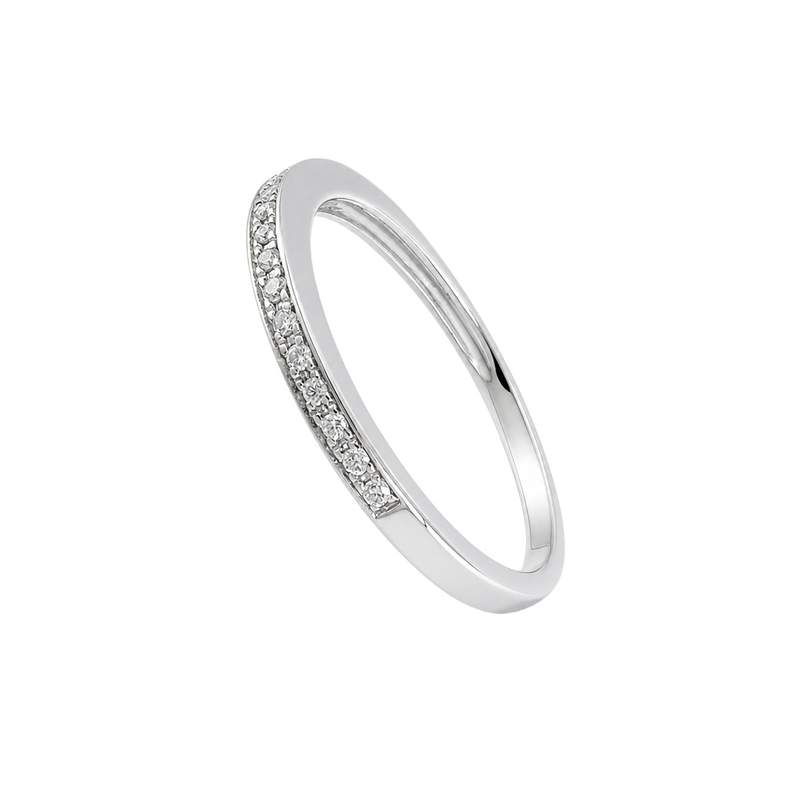 Bague d'occasion or 375 blanc diamants - vue 2