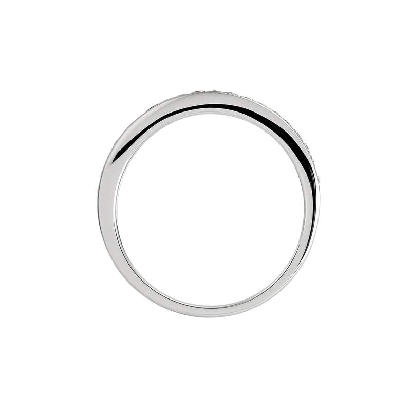 Bague d'occasion or 375 blanc diamants - vue 3