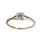 Bague d'occasion or 375 jaune zirconias - vue 1