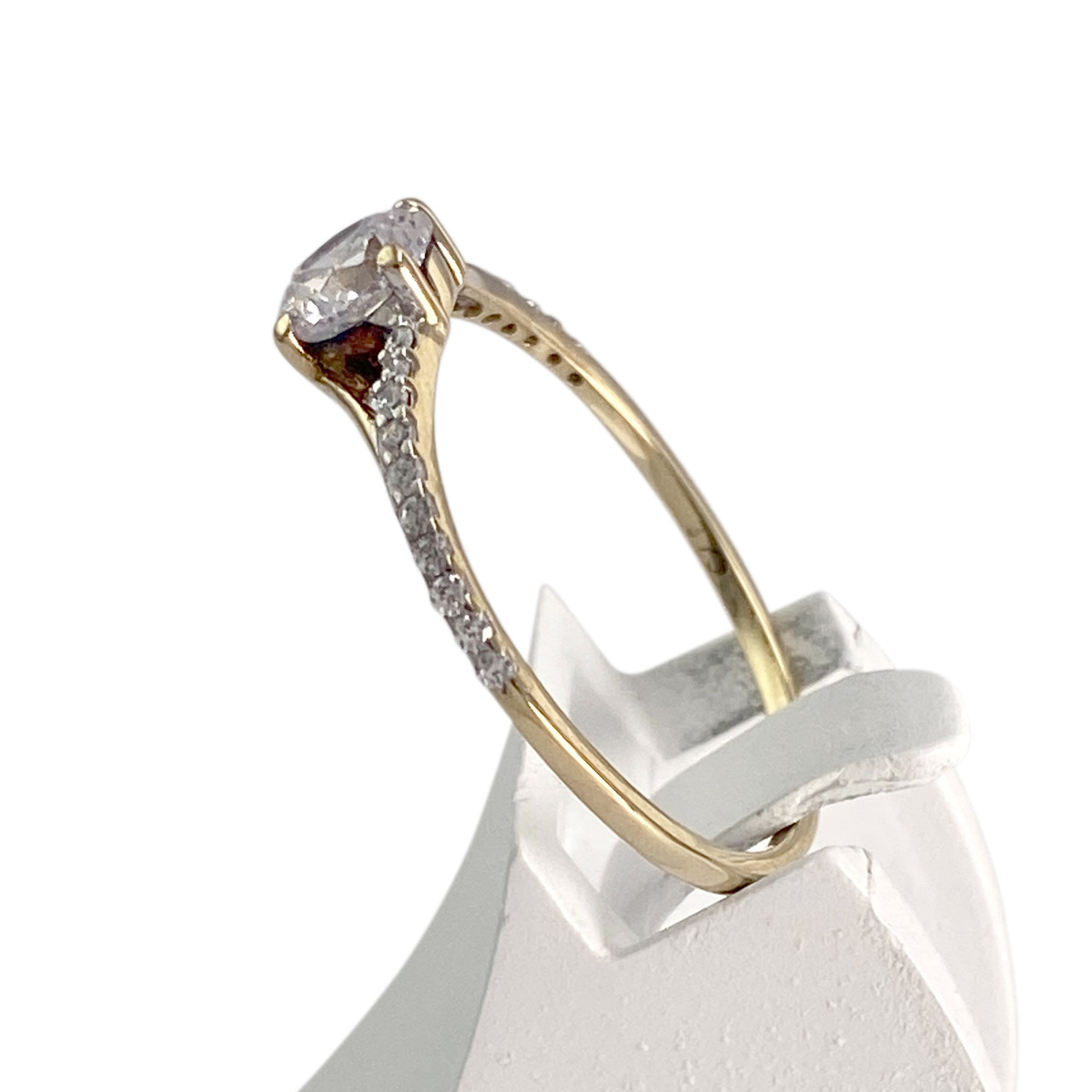 Bague d'occasion or 375 jaune zirconias - vue 2