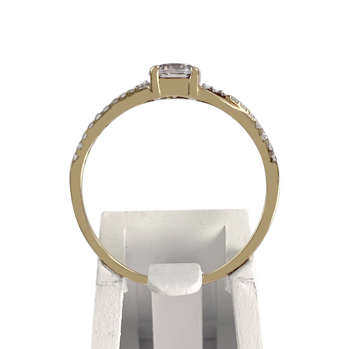 Bague d'occasion or 375 jaune zirconias - vue 3