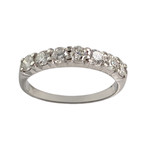 Bague d'occasion or 750 blanc diamants - vue 1