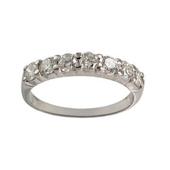 Bague d'occasion or 750 blanc diamants