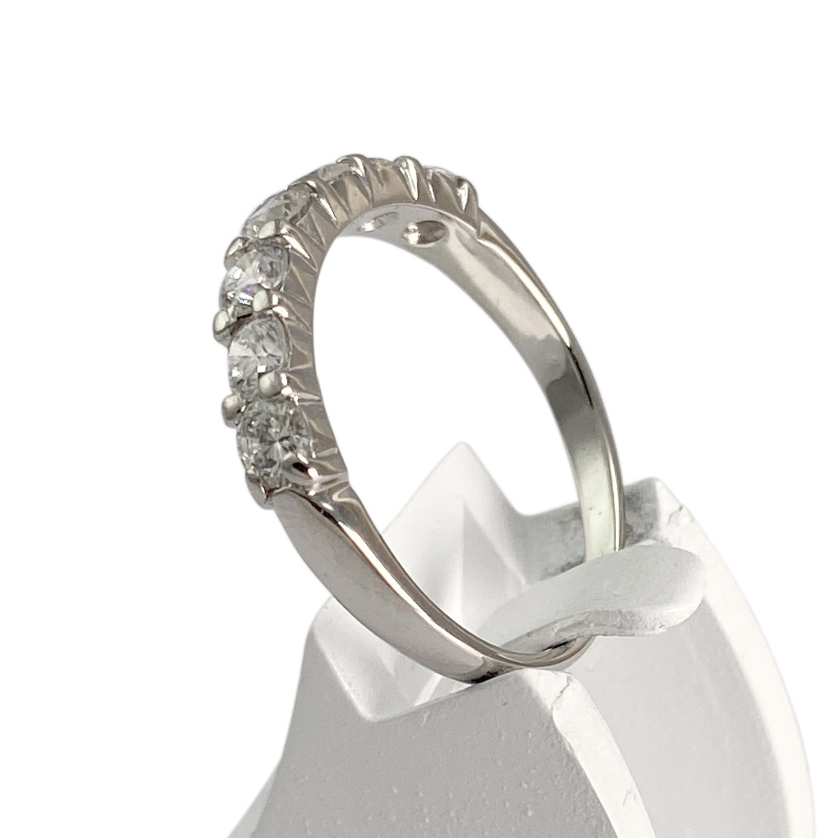Bague d'occasion or 750 blanc diamants - vue 2