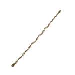 Bracelet d'occasion or 750 jaune maille fantaisie zirconias - vue 2