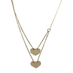 Collier d'occasion or 375 jaune coeurs maille forcat 42 cm - vue 1