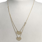 Collier d'occasion or 375 jaune coeurs maille forcat 42 cm - vue 2