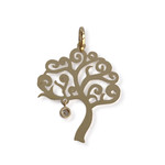Pendentif d'occasion or 750 jaune arbre de vie zirconia - vue 2