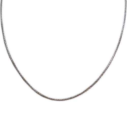 Chaîne d'occasion or 750 blanc maille palmier 44,5 cm