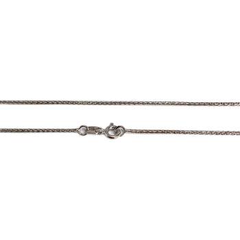 Tweedehands ketting van 750 witgoud met palmbladmotief, 44,5 cm