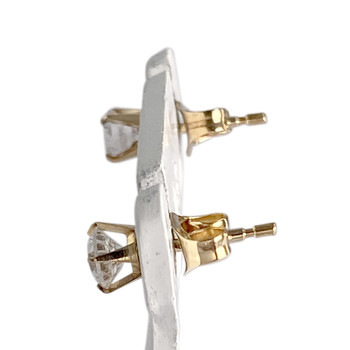 Pre-owned 750 yellow gold earrings with zirconias
