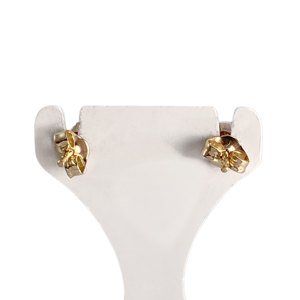 Pre-owned 750 yellow gold earrings with zirconias - view 3