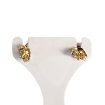 Pre-owned 750 yellow gold earrings with zirconias - view 3