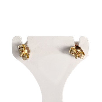 Pre-owned 750 yellow gold earrings with zirconias
