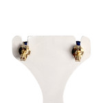 Boucles d'oreilles d'occasion or 750 jaune saphirs - vue 3