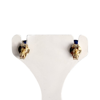 Boucles d'oreilles d'occasion or 750 jaune saphirs
