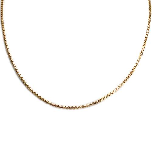 Used 750 yellow gold Venetian link chain, 41 cm