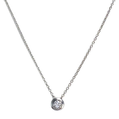 Collier d'occasion or 375 blanc maille forçat diamant 43,5 cm
