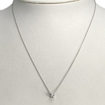 Collier d'occasion or 375 blanc maille forçat diamant 43,5 cm - vue 2