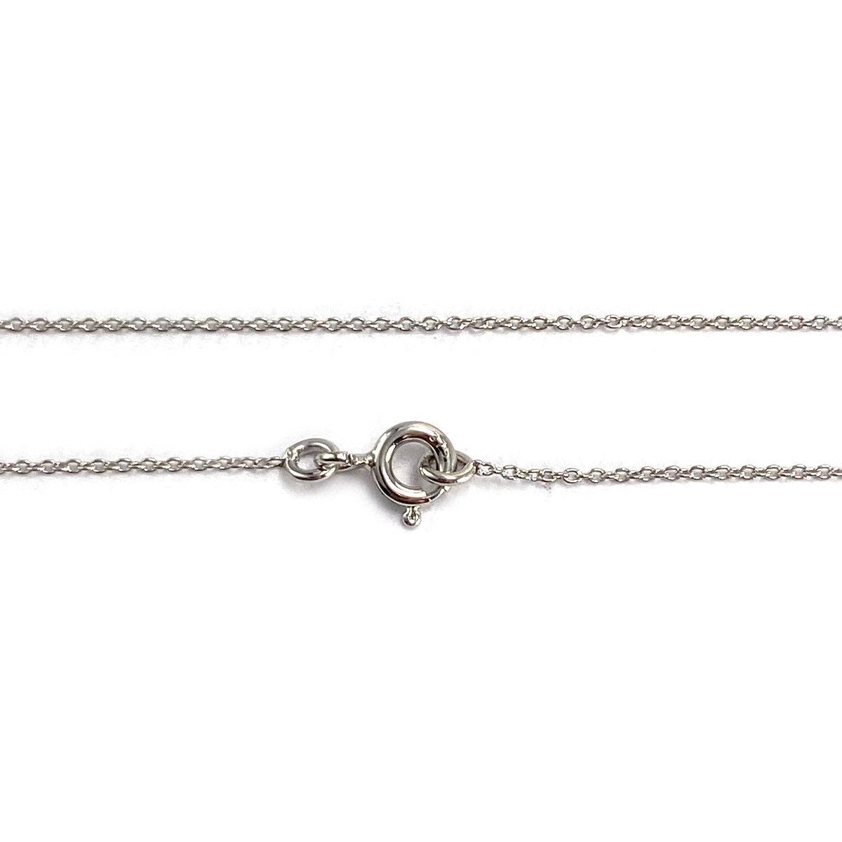 Collier d'occasion or 375 blanc maille forçat diamant 43,5 cm - vue 3