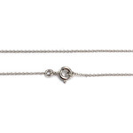 Collier d'occasion or 375 blanc maille forçat diamant 43,5 cm - vue 3