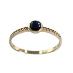 Bague d'occasion or 375 jaune saphir zirconias - vue 1