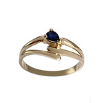 Bague d'occasion or 750 jaune saphir - vue 1