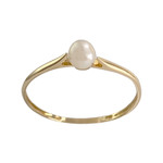 Bague d'occasion or 750 jaune perle de culture - vue 1