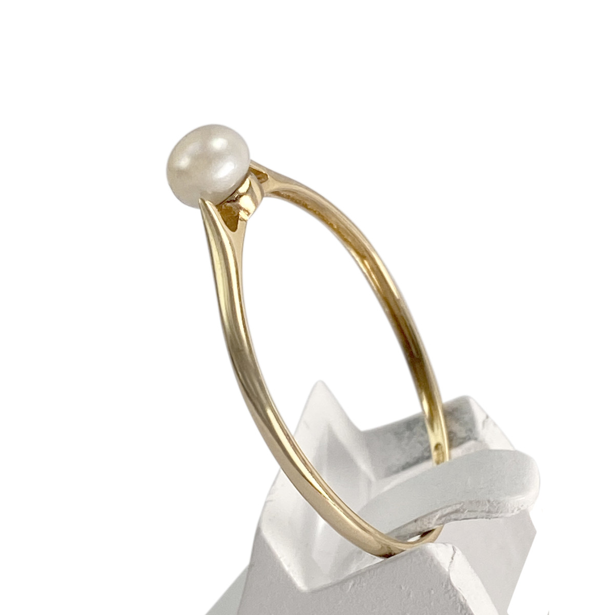 Bague d'occasion or 750 jaune perle de culture - vue 2