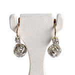 Boucles d'oreilles d'occasion 2 ors 750 diamants - vue 1