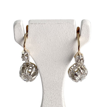 Boucles d'oreilles d'occasion 2 ors 750 diamants
