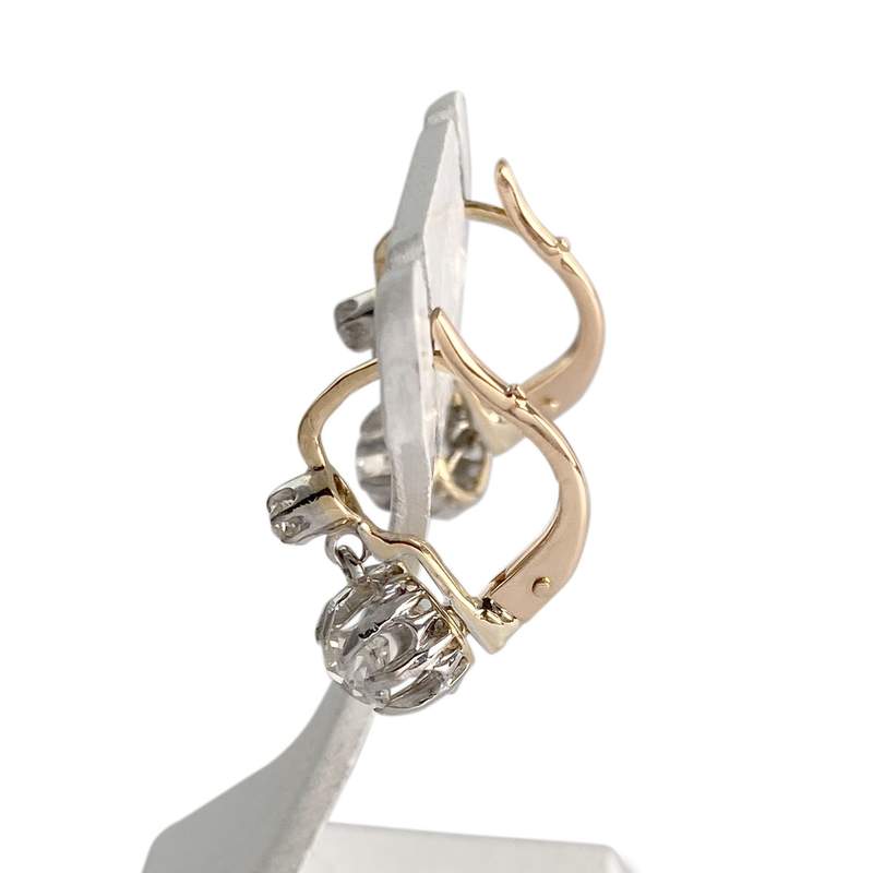 Boucles d'oreilles d'occasion 2 ors 750 diamants - vue 2