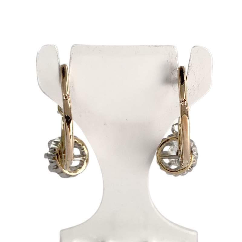 Boucles d'oreilles d'occasion 2 ors 750 diamants - vue 3