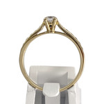 Bague d'occasion or 750 jaune diamants - vue 3