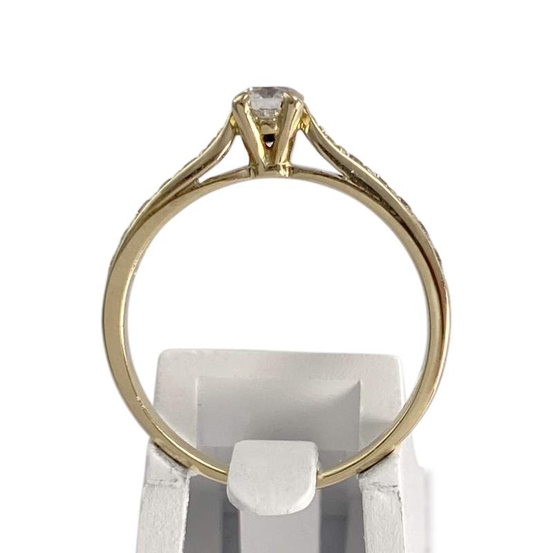 Bague d'occasion or 750 jaune diamants - vue 3