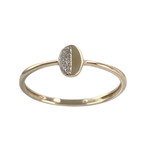 Bague d'occasion or 375 2 tons diamants - vue 1