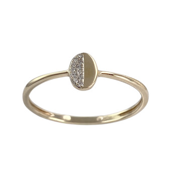 Bague d'occasion or 375 2 tons diamants