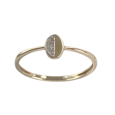 Bague d'occasion or 375 2 tons diamants