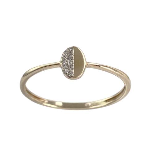 Bague d'occasion or 375 2 tons diamants