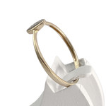 Bague d'occasion or 375 2 tons diamants - vue 2