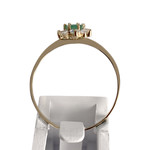Bague d'occasion or 750 jaune émeraude zirconias - vue 3