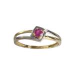 Bague d'occasion or 750 2 tons rubis - vue 1