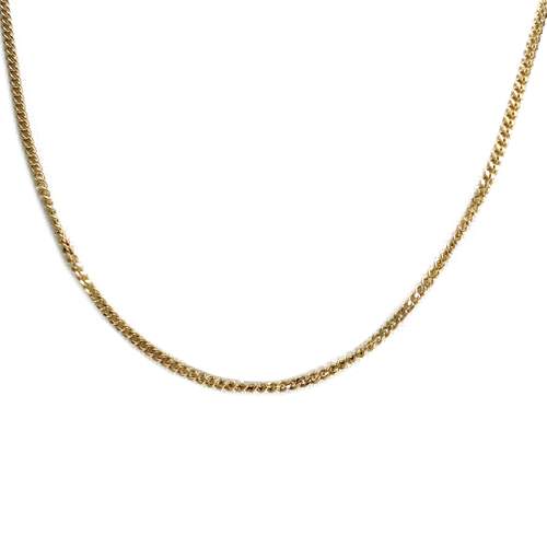 Chaîne d'occasion or 750 jaune maille gourmette 45,5 cm
