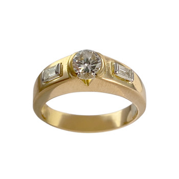 Bague d'occasion or 750 2 tons diamants