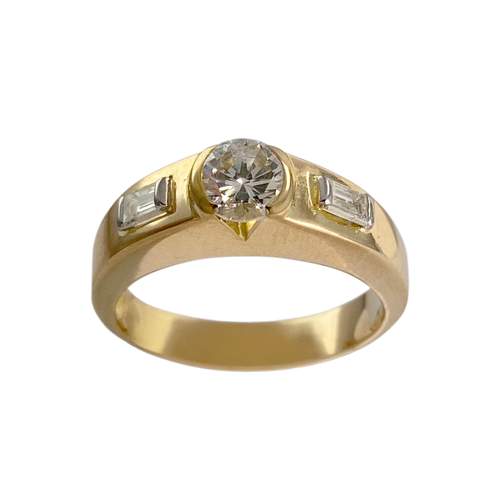 Bague d'occasion or 750 2 tons diamants