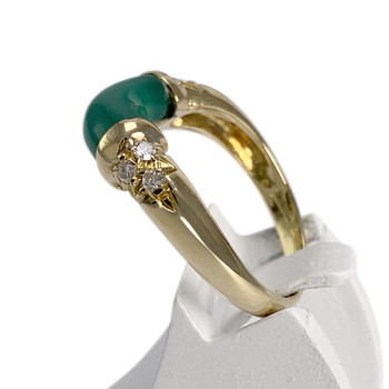 Bague d'occasion or 750 jaune diamants agate
