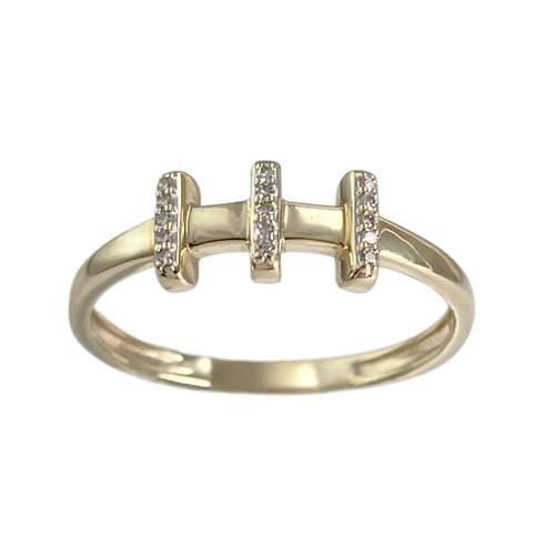 Bague d'occasion or 375 jaune diamants