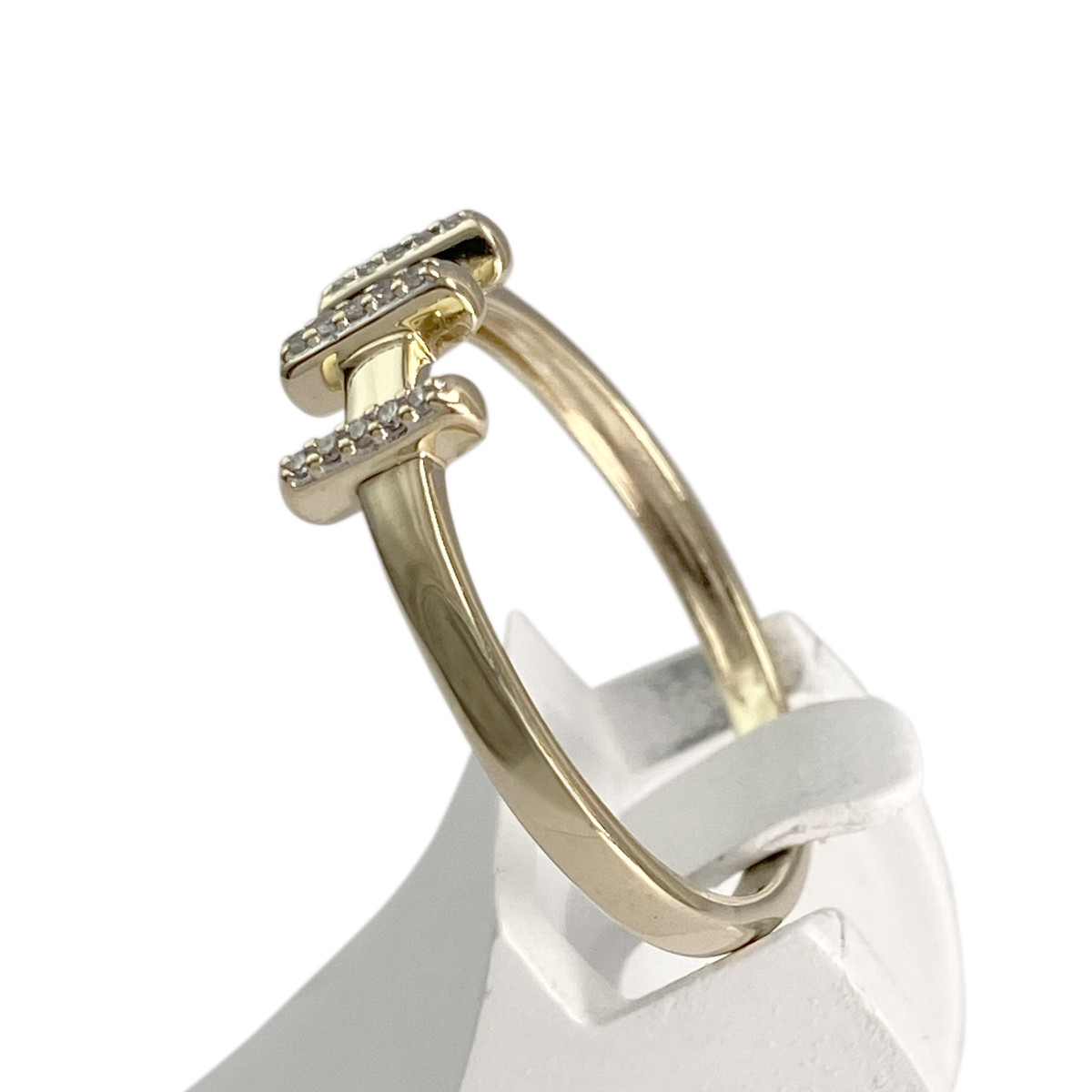 Bague d'occasion or 375 jaune diamants - vue 2