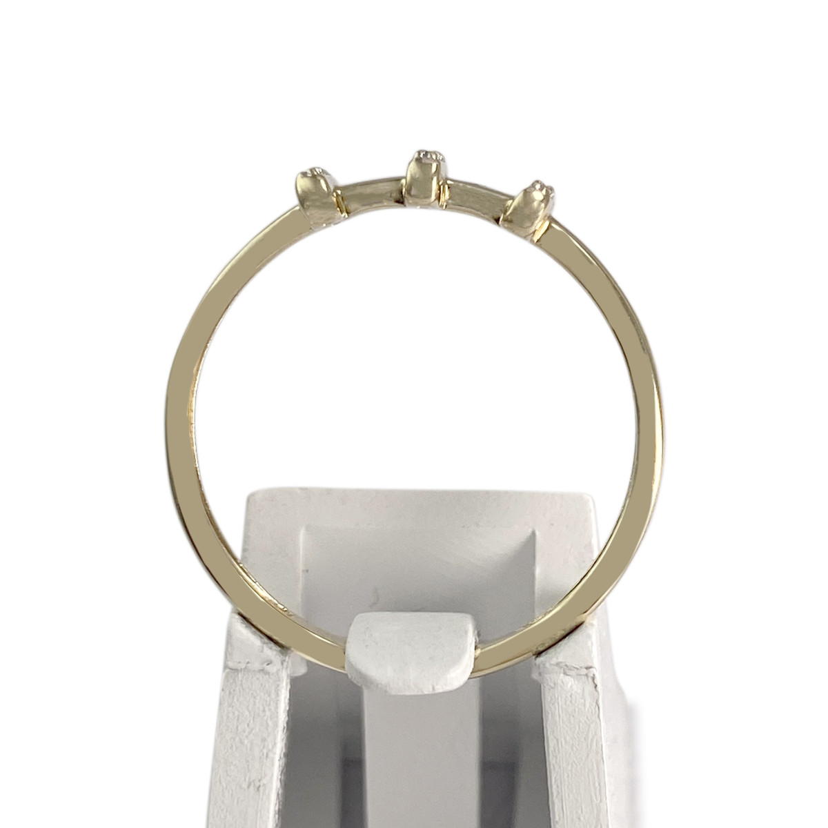 Bague d'occasion or 375 jaune diamants - vue 3